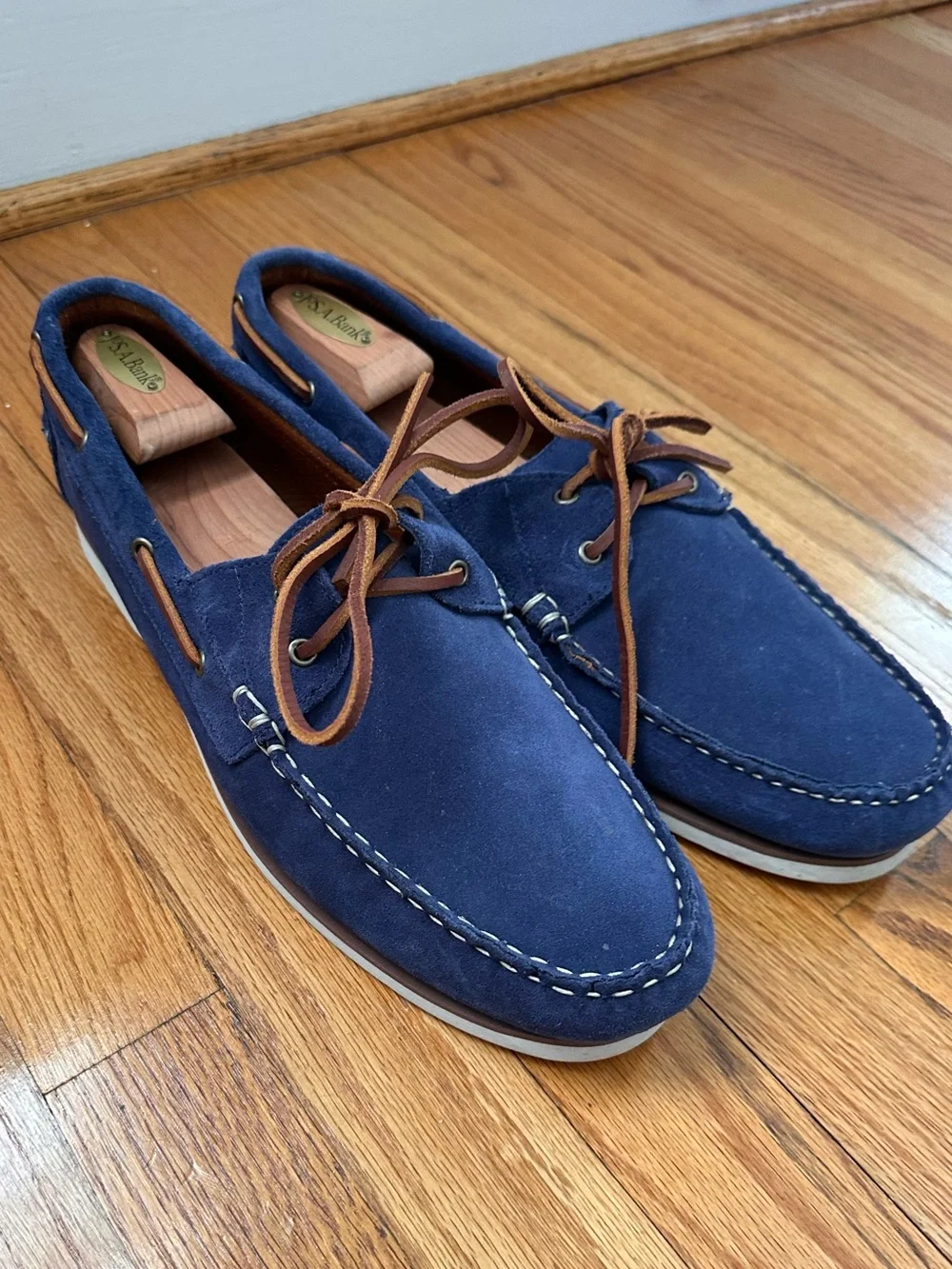 Allen Edmonds Force 10 Boat Shoe - Blue Suede